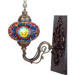 Colourful Turkish Mosaic Wall Lamp