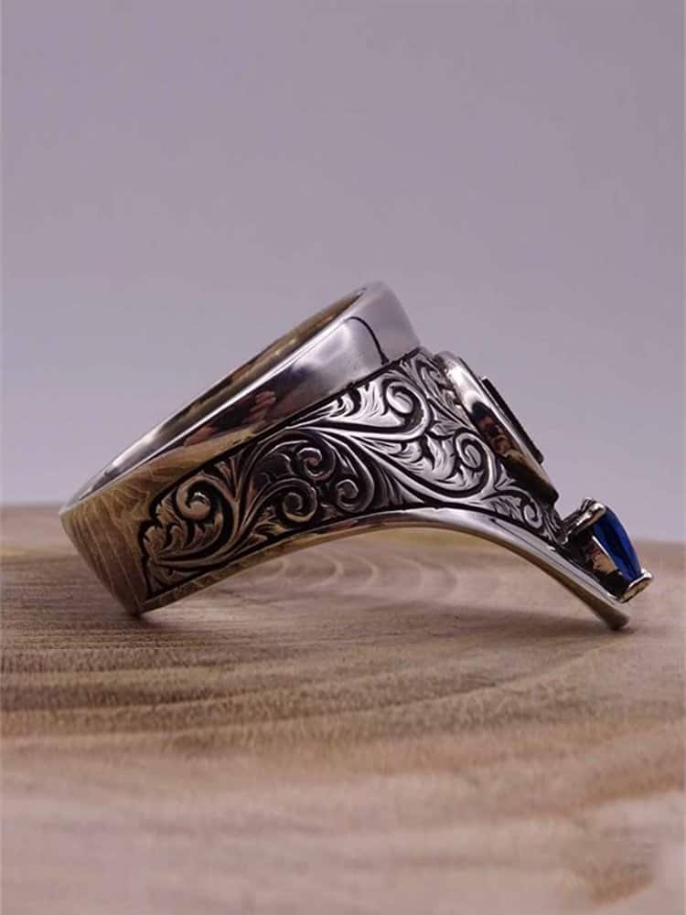 Cool Archery Silver Mens Ring