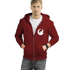 Crescent Wolf Zipped Hooded Sweatshirt