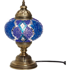 Decorative Blue Turkish Glass Table Lamp for sale