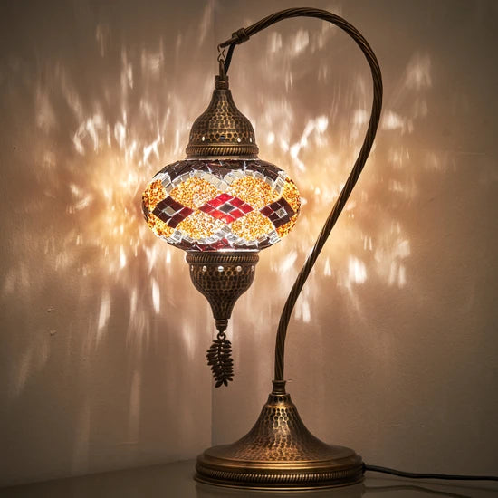 Decorative Turkish Stained Glass Hanging Table Lamp