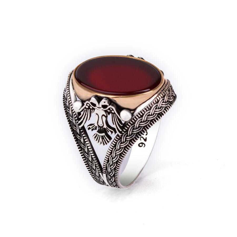 buy silver stone mens ring