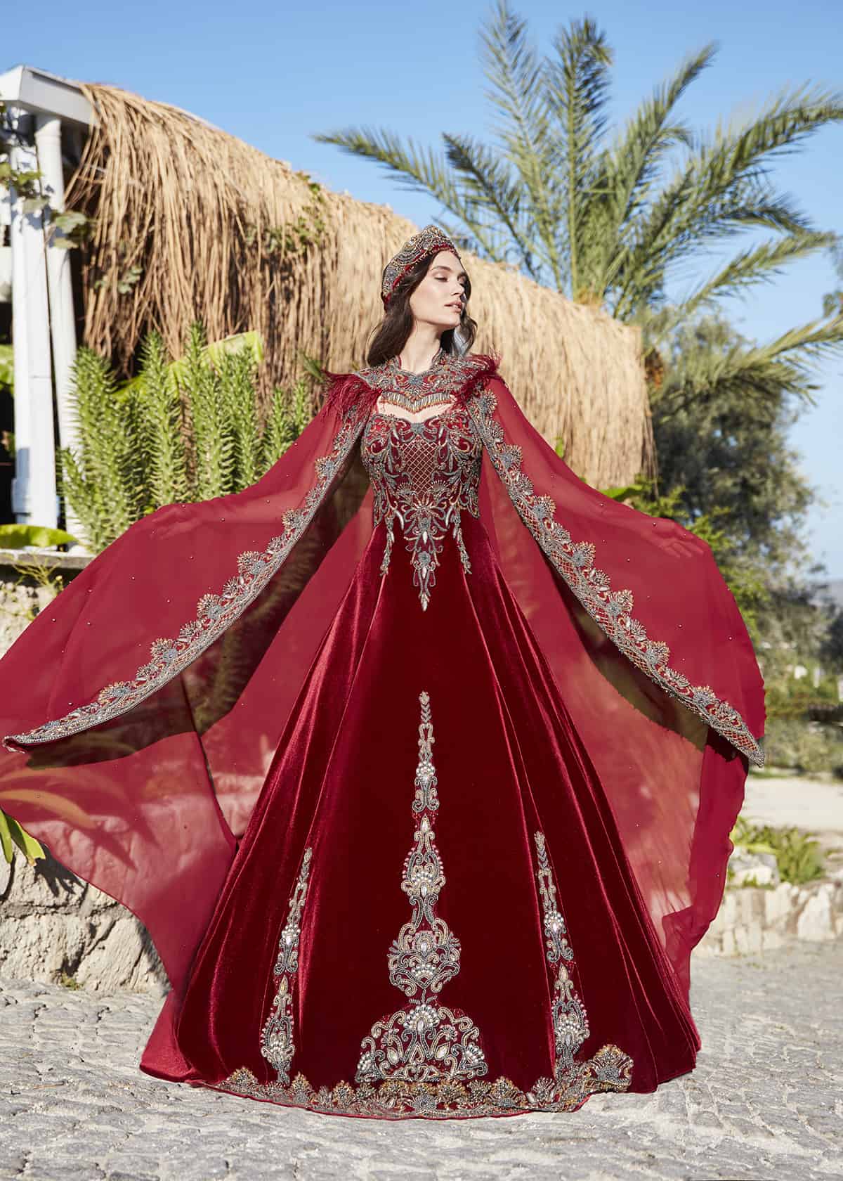 Bridal Red Kaftan Set