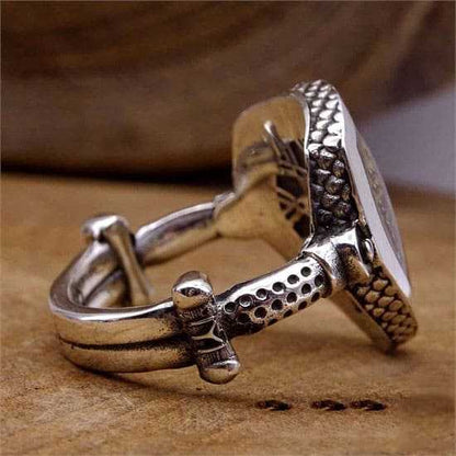 Resurrection Pusat-Shield Ottoman Starboard Silver Concept Ring