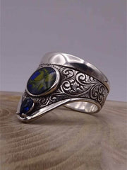 Esthetic Archery Silver Mens Ring