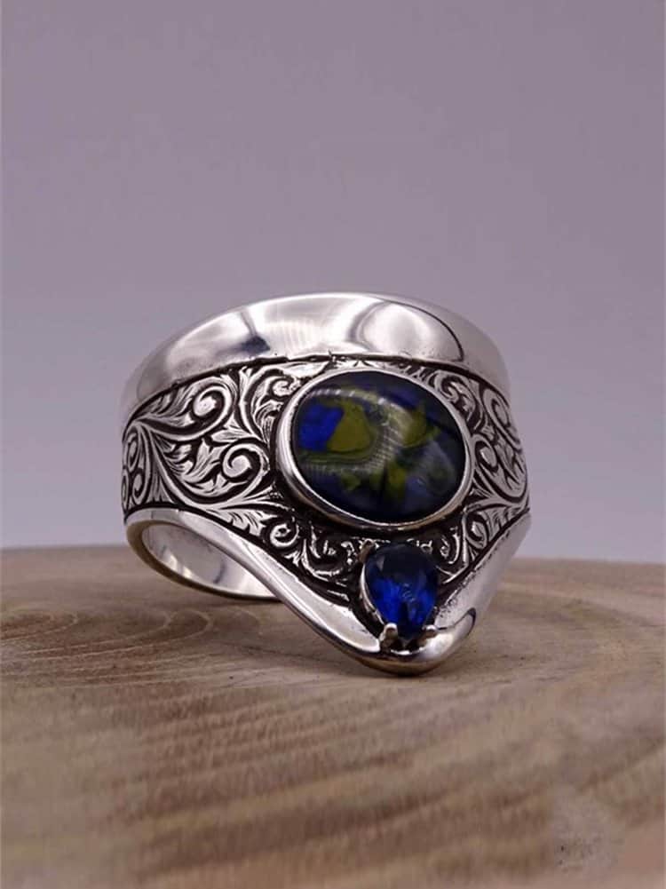 Esthetic Archery Silver Mens Ring