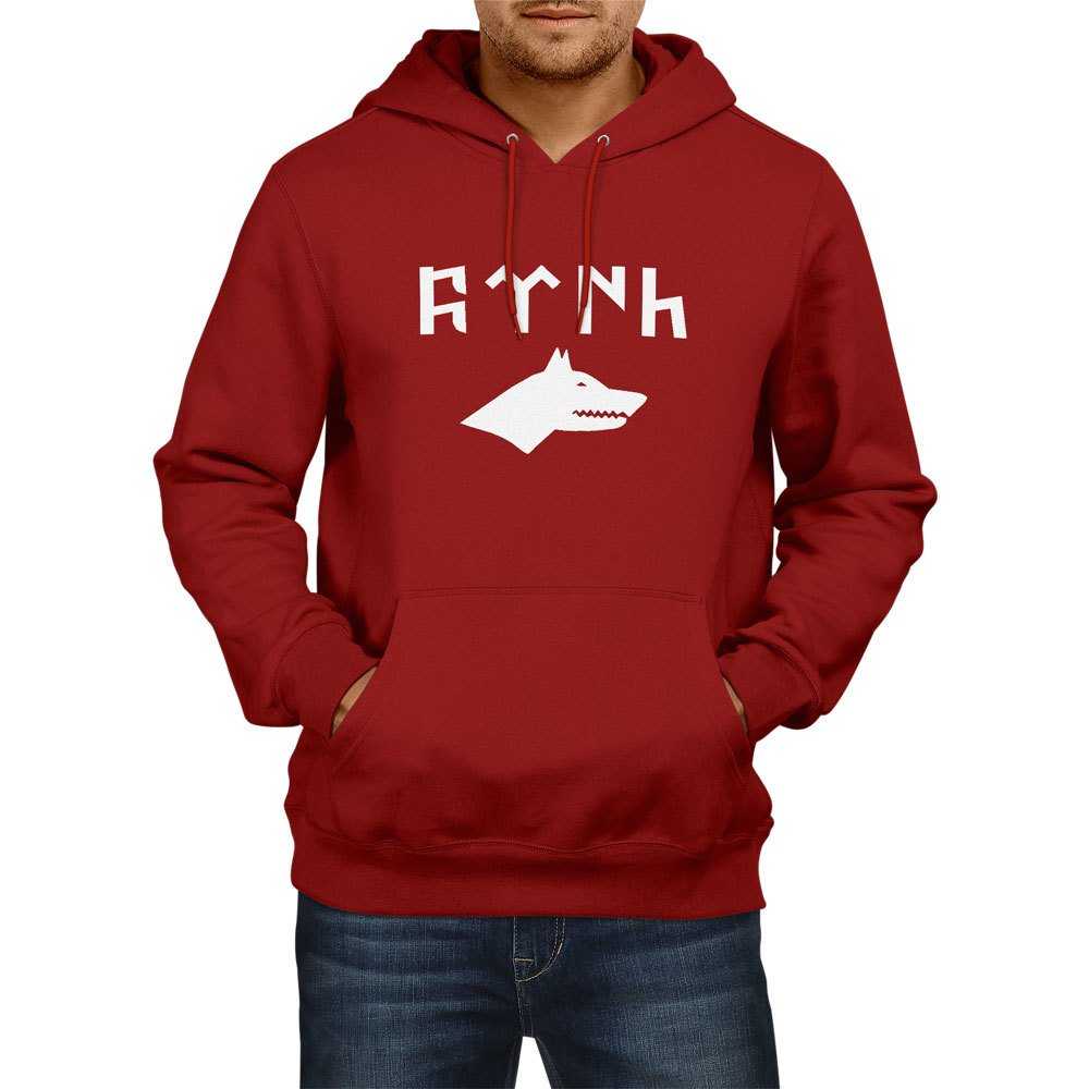 Gray Wolf Gokturk Alphabet Hooded Sweatshirt