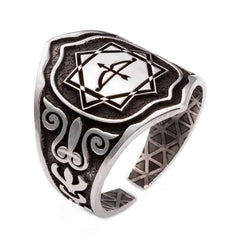 Arrow Bow Men's Silver Thumb Ring