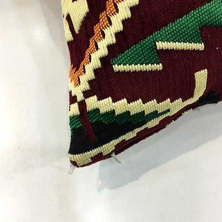 Green Burgundy Rectangle Rug Turkish Suzani Pillows kilim Pillow Case