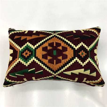 Green Burgundy Rectangle Rug Turkish Suzani Pillows kilim Pillow Case