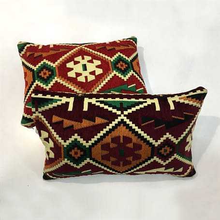 Green Burgundy Rectangle Rug Turkish Suzani Pillows kilim Pillow Case