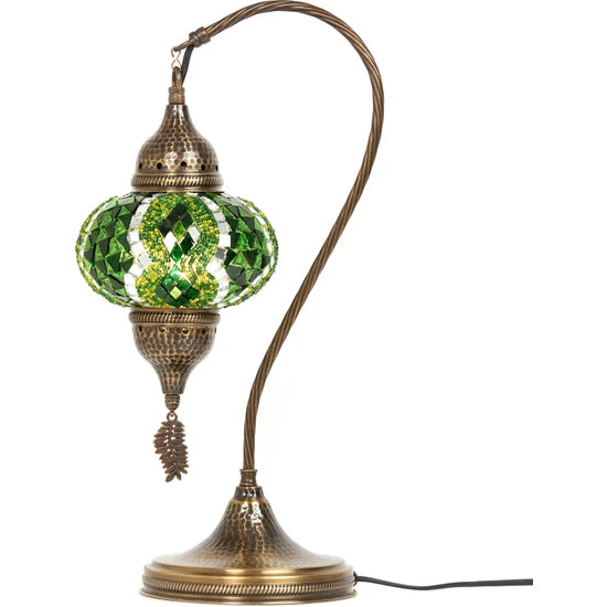 Green Turkish Mosaic Hanging Table Lamp