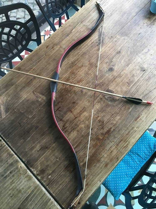 Handmade Archery Set Bow Arrows Red