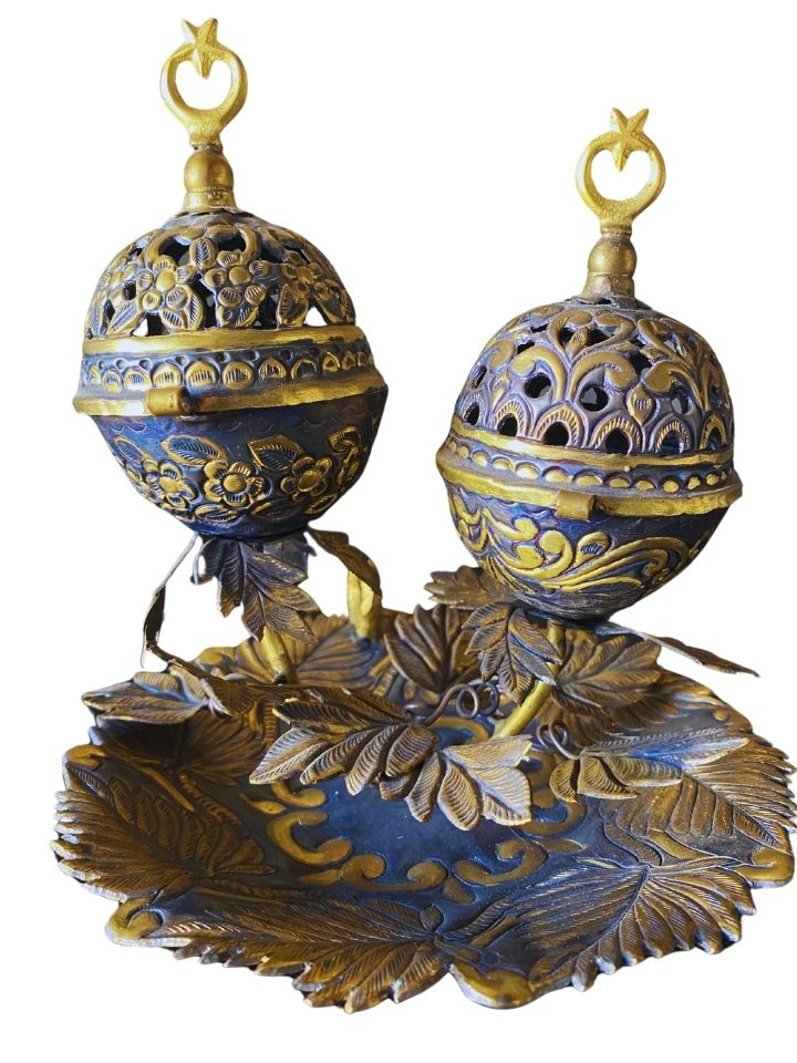 Handmade Copper Topkapi Palace  Incense Burner