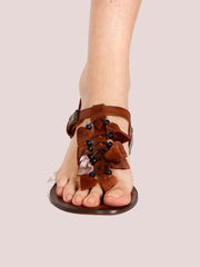 Hearts Leather Sandals