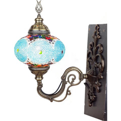 Ice Blue Turkish Sconce Lamp