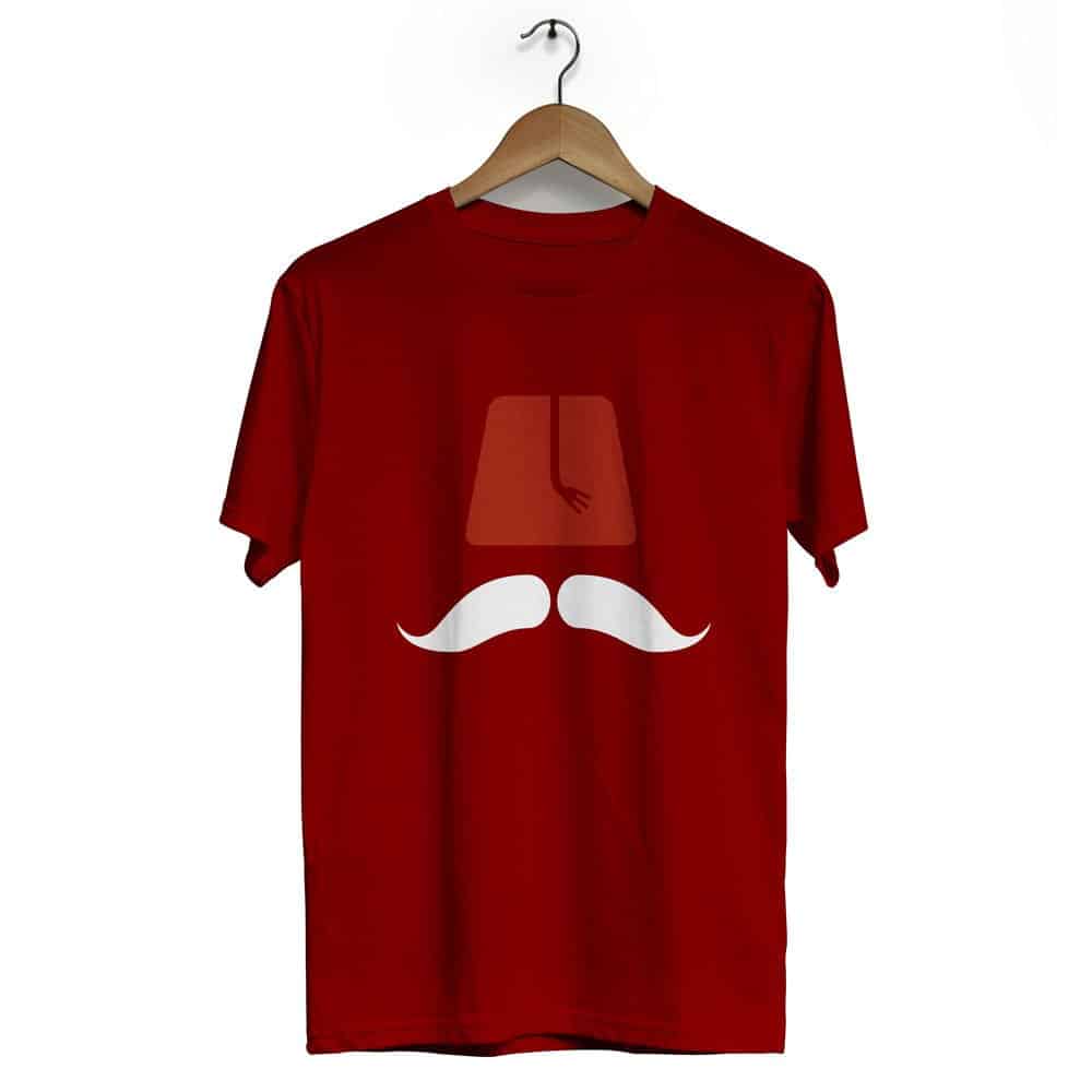 Ottoman Fez Neck Short Sleeve T-Shirt