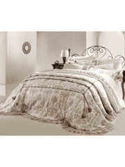 Pure Beige Selender Bedspread  Set