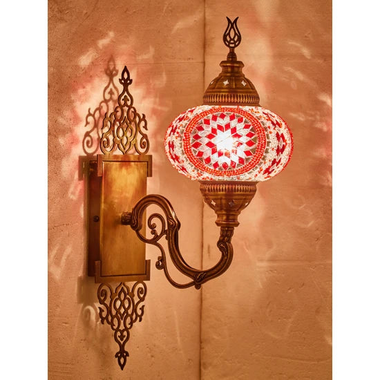 Red & White Turkish Wall Lamp