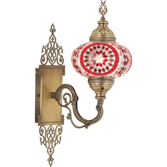 Red & White Turkish Wall Lamp