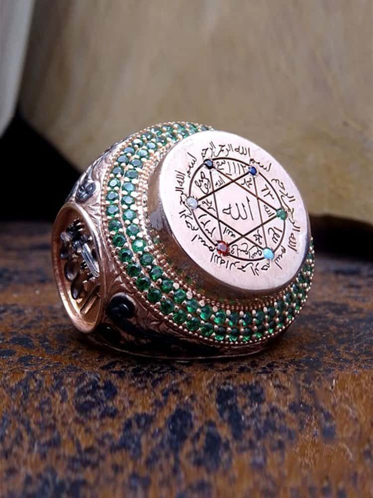 Seal Of Suleyman Silver Mens Ring