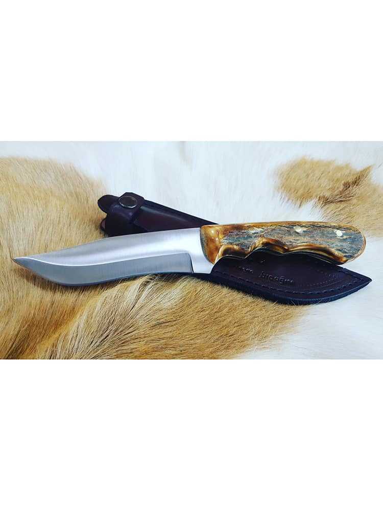 Surmene Hunting Knife With Buck Horn Handle 2