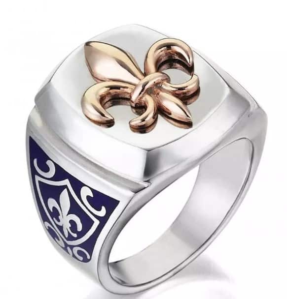 The Protector Series Ring with Lily Symbol