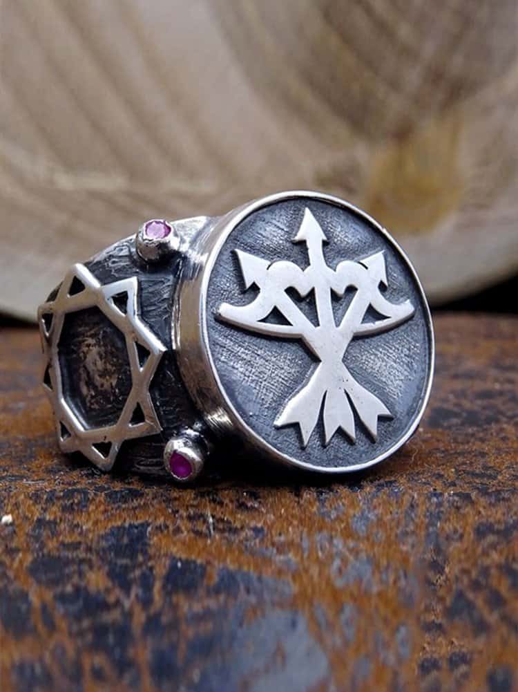 Three Arrows Bow Silver Mens Ring-dirilis ring-ertugrul ring