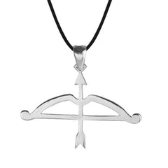 Tozkoparan Arrow Bow Horizontal Cut Arrow Silver Necklace