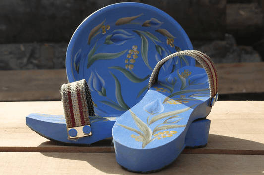 Traditional Turkish Hammam Clog Blue