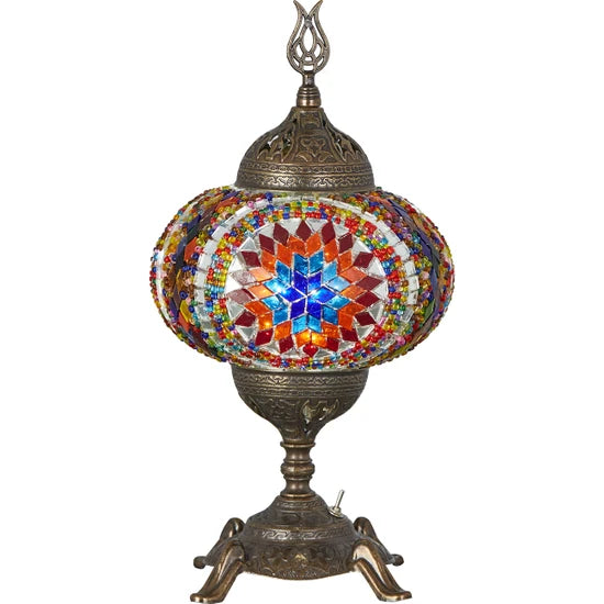 Traditional Turkish Mosaic Glass Table Lamp