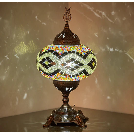 Traditional Turkish Mosaic Tabletop Light Fixture