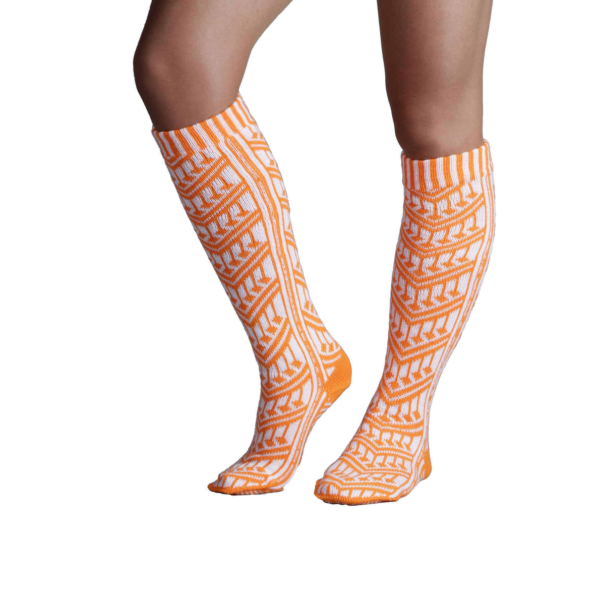 Traditional Turkish Orange Socks For Women