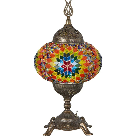 Traditional Turkish Stained Glass Table Lamp