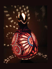 Colorful Gourd Lampshade Carved Gourd Lamp