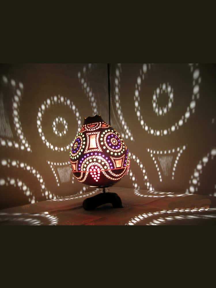 rounded-shape-gourd-lampshade