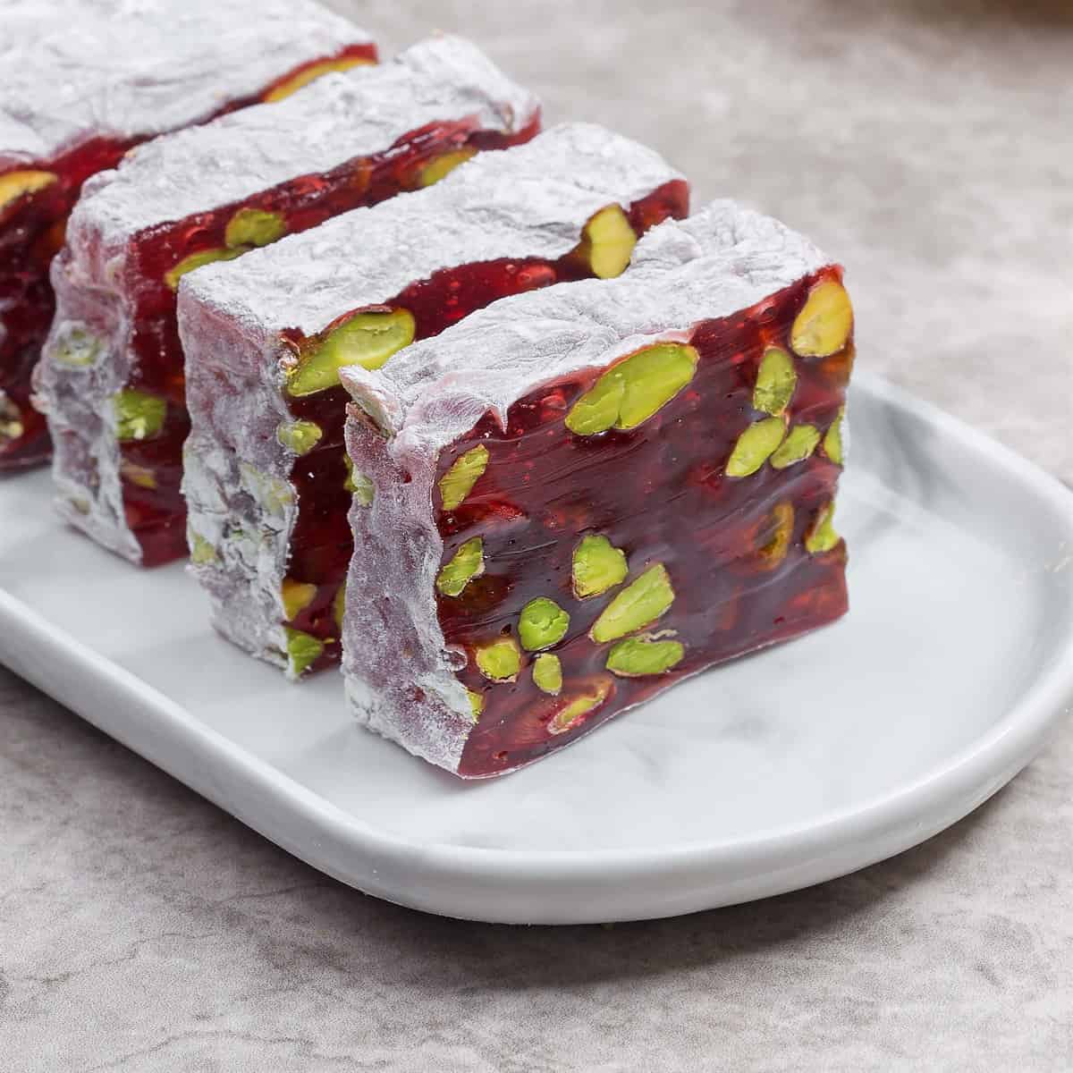 pomegranate turkish delight