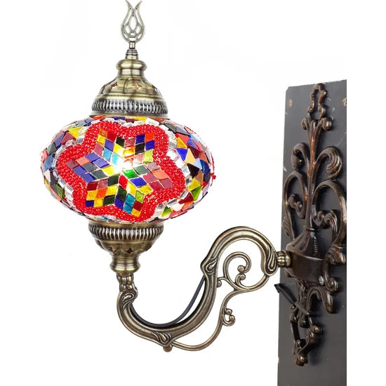 Turkish Glass Wall Lamp for sale