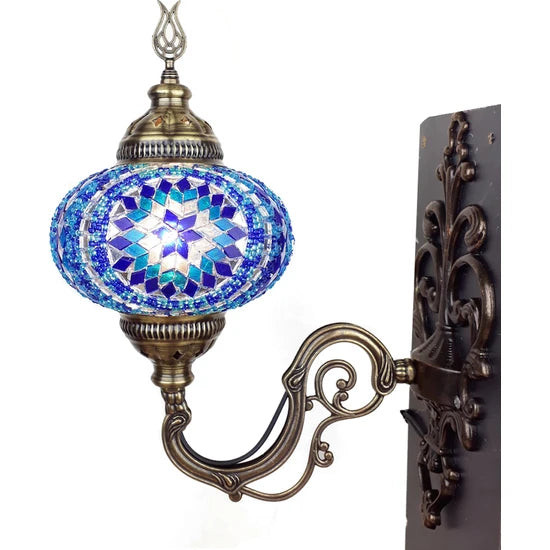 Turkish Handmade Stained Glass Wall Lamp