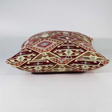 Turkish Kilims Pillows Case Beige Burgundy