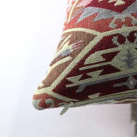 Turkish Kilims Pillows Case Beige Burgundy