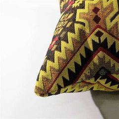 Turkish Kilims Pillows Case Yellow Brown Rug Pillow