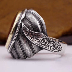 Alhamdulillah Written Silver Ring For Men