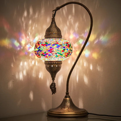 Turkish Stained Glass Hanging Table Lamp