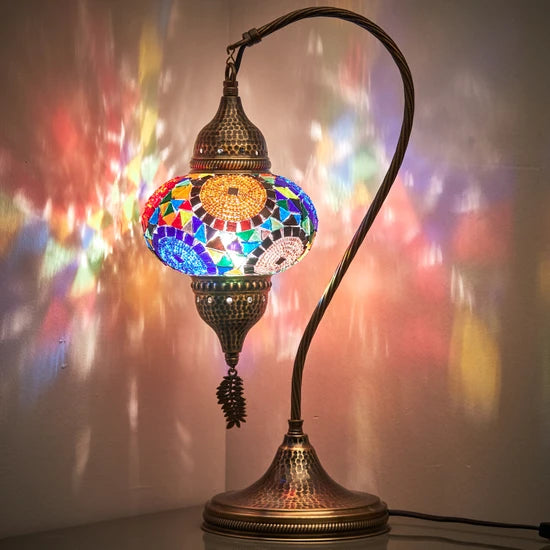 Turkish Stained Glass Hanging Table Lamp