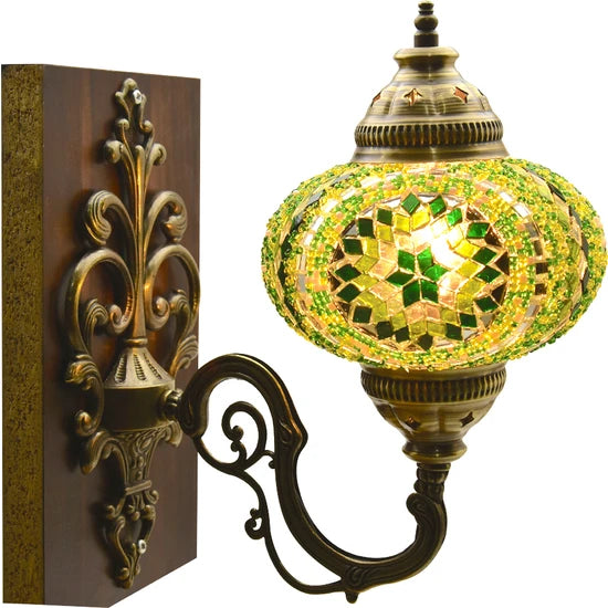 Turkish Stained Glass Sconce Lamp