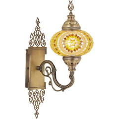 Yellow Turkish Glass Wall Lamp