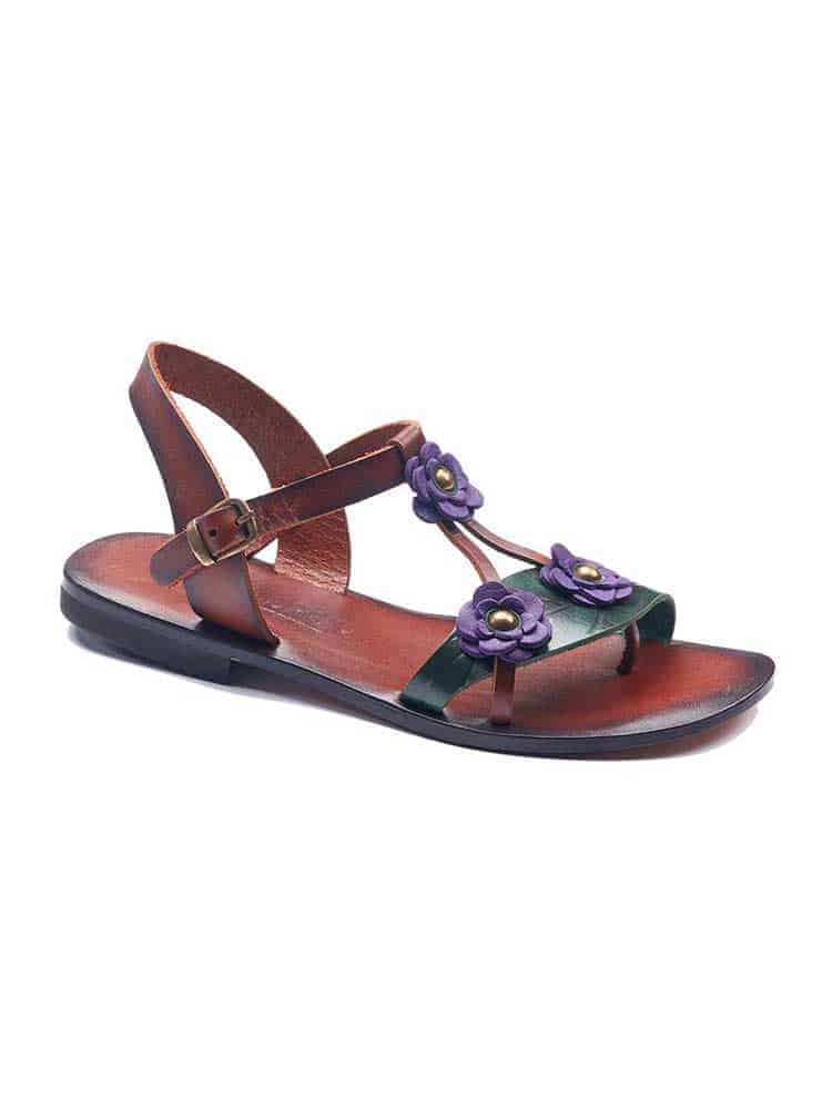 Brown Leather Sandals For Womens