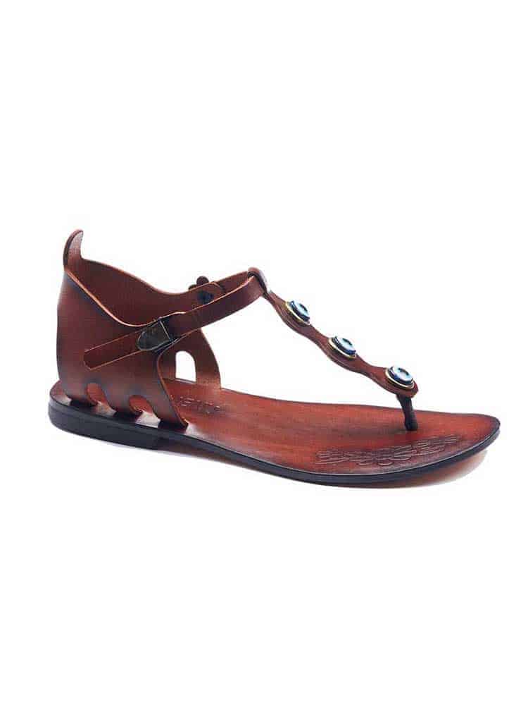 Beaded Toe Thong Sandals Leather Sandals For Women