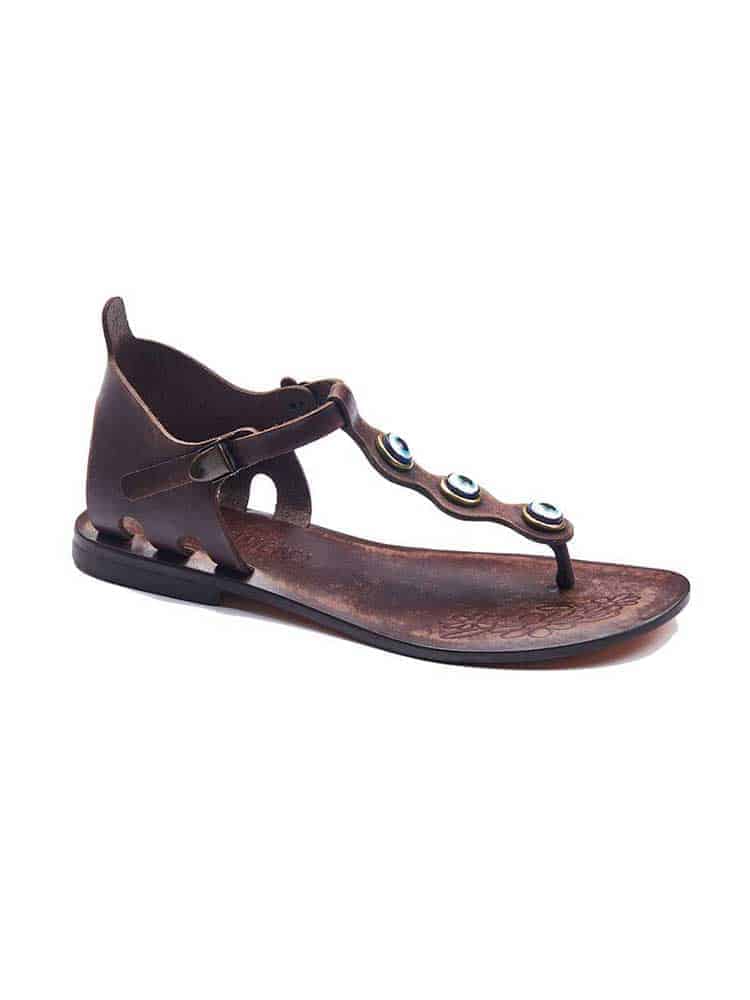 Beaded Toe Thong Sandals Leather Sandals For Women